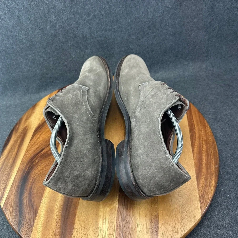 Allen Edmonds 6244 Nomad Grey Suede Buck Plain Toe Derby Shoes Men's 13D
